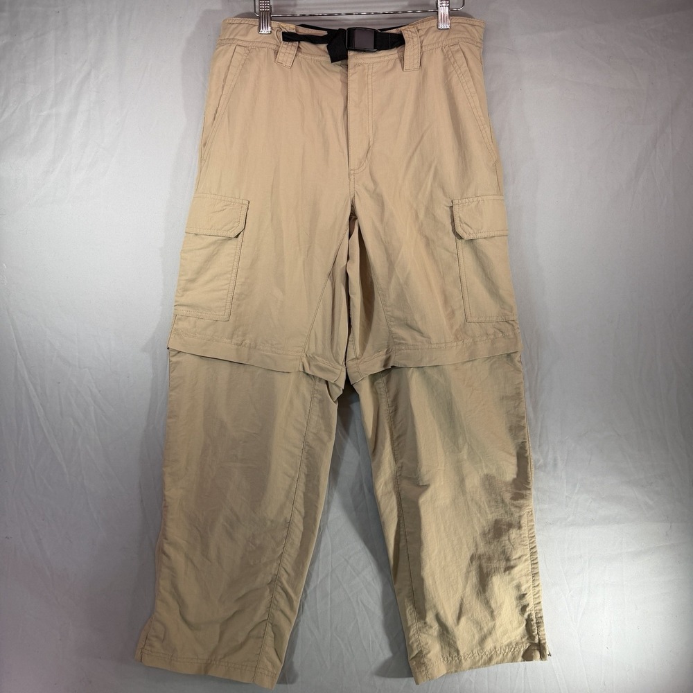 Eddie Bauer Convertible Pants Mens 34x30 Travel Cargo Nylon Buckle Belt